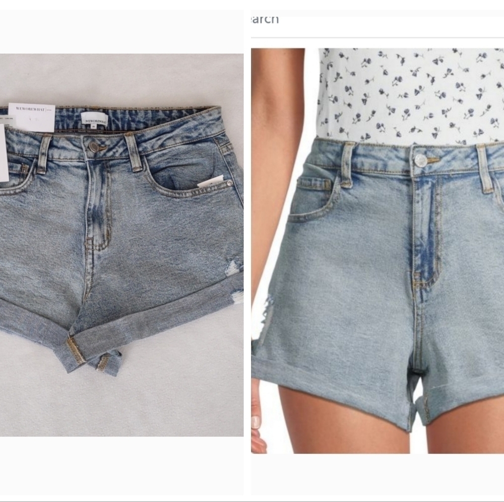 New WeWoreWhat Rolled Shorty Size 25